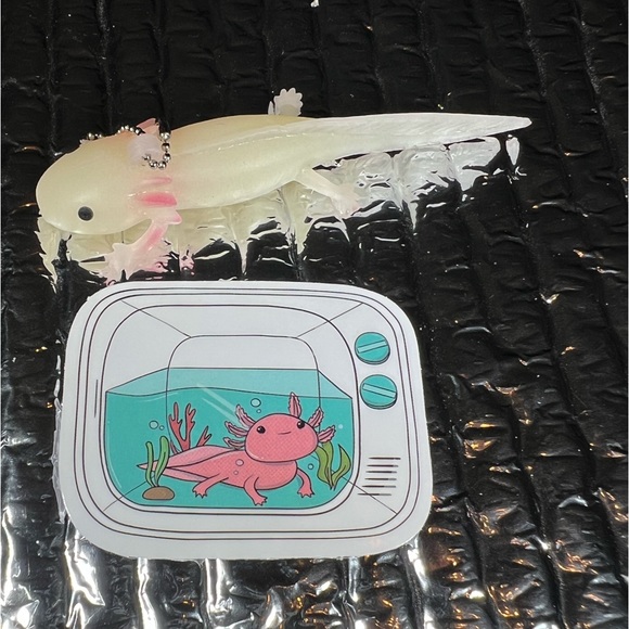 RETROlotl Axolotl Crazy Trending WaterProof Single Decor Accent Sticker - Picture 5 of 5